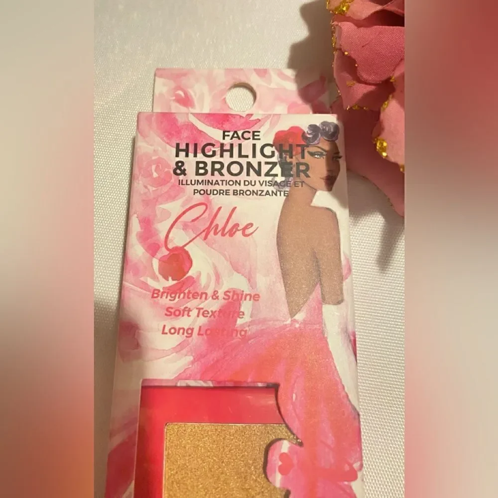 🛍️Face Highlight & Bronzer Brighten &Shine Soft Texture💥long lasting Chloe 3g